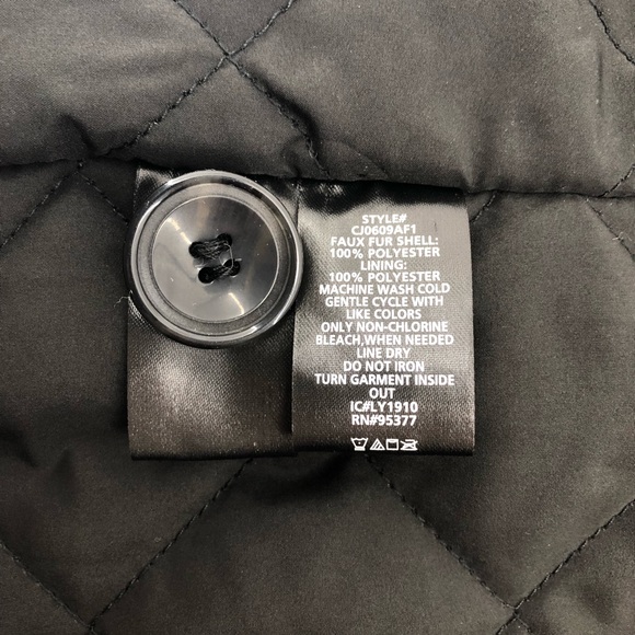 Sanctuary Black Brown Faux Fur Over the Rainbow Lined Jacket Coat - Picture 9 of 10